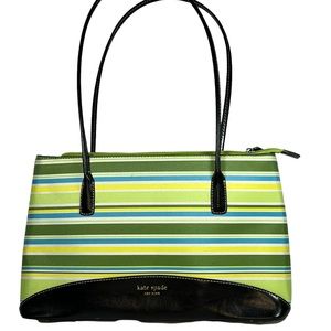 Kate Spade Stripe Green Handbag